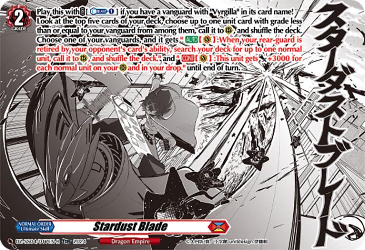 Stardust Blade (Foil) (DZ-SS04/017EN-R) [DZ-SS04: Special Series Stardust Blade] | Pegasus Games WI