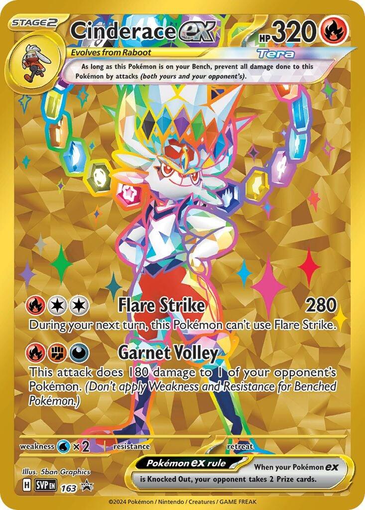 Cinderace ex (163) [Scarlet & Violet: Black Star Promos] | Pegasus Games WI