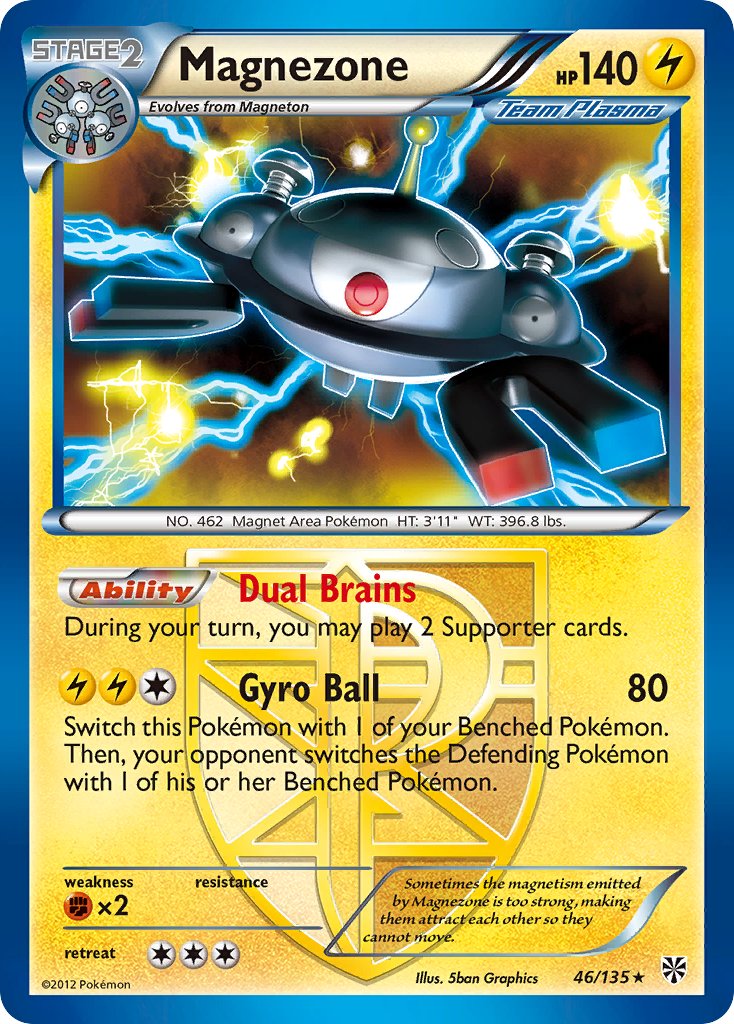 Magnezone (46/135) (Theme Deck Exclusive) [Black & White: Plasma Storm] | Pegasus Games WI