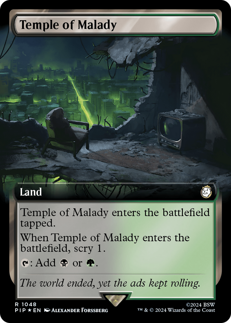 Temple of Malady (Extended Art) (Surge Foil) [Fallout] | Pegasus Games WI