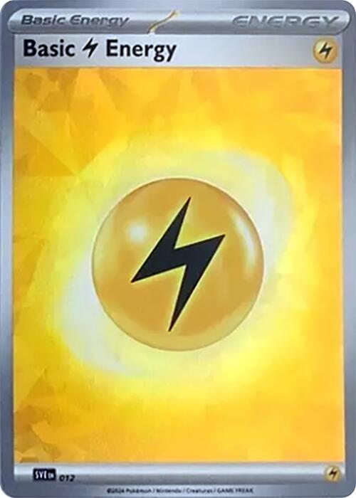 Basic Lightning Energy (012) (Cracked Ice Holo) [Scarlet & Violet: Stellar Crown] | Pegasus Games WI