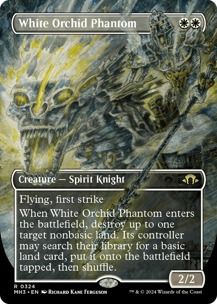 White Orchid Phantom (Borderless) [Modern Horizons 3] | Pegasus Games WI