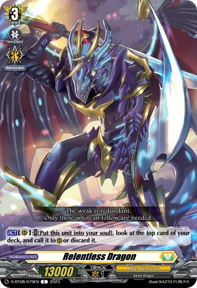 Relentless Dragon (D-BT08/079EN) [Minerva Rising] | Pegasus Games WI