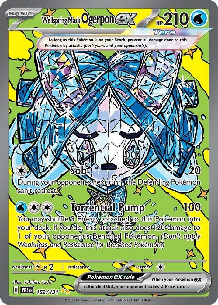 Wellspring Mask Ogerpon ex (152/131) [Scarlet & Violet: Prismatic Evolutions] | Pegasus Games WI