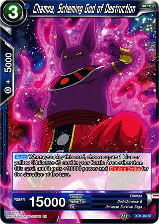 Champa, Scheming God of Destruction (XD1-03) [Assault of the Saiyans] | Pegasus Games WI