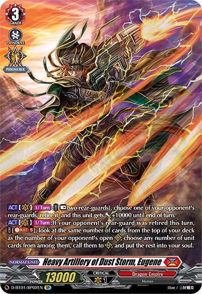 Heavy Artillery of Dust Storm, Eugene (D-BT01/SP02EN) [Genesis of the Five Greats] | Pegasus Games WI