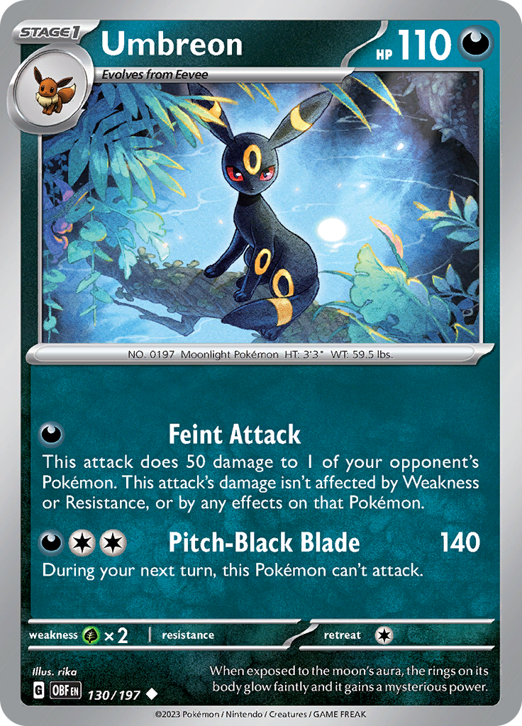 Umbreon (130/197) [Scarlet & Violet: Obsidian Flames] | Pegasus Games WI