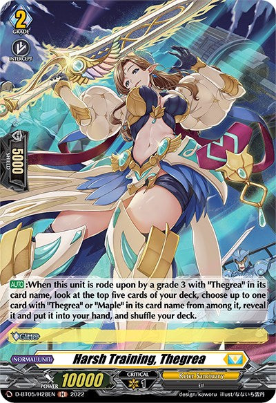 Harsh Training, Thegrea (D-BT05/H28EN) [Triumphant Return of the Brave Heroes] | Pegasus Games WI
