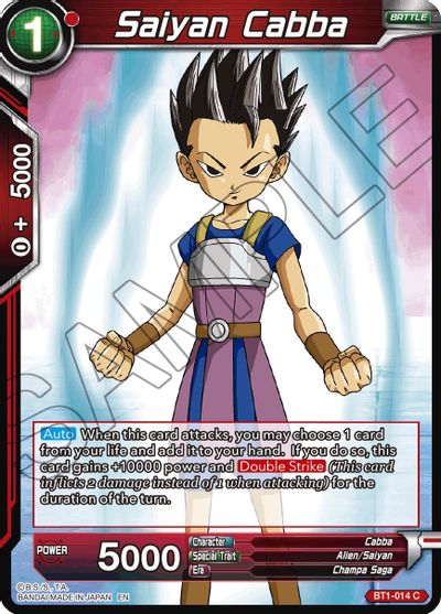 Saiyan Cabba (Reprint) (BT1-014) [Battle Evolution Booster] | Pegasus Games WI