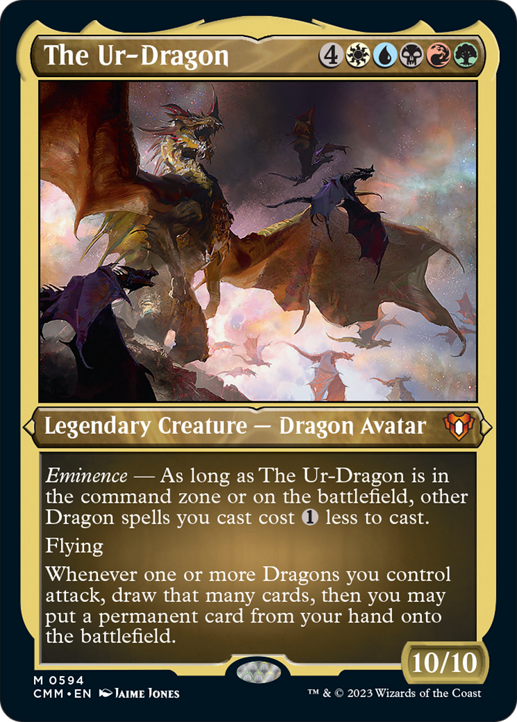 The Ur-Dragon (Foil Etched) [Commander Masters] | Pegasus Games WI