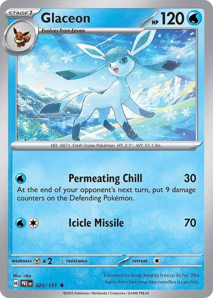 Glaceon (025/131) [Scarlet & Violet: Prismatic Evolutions] | Pegasus Games WI