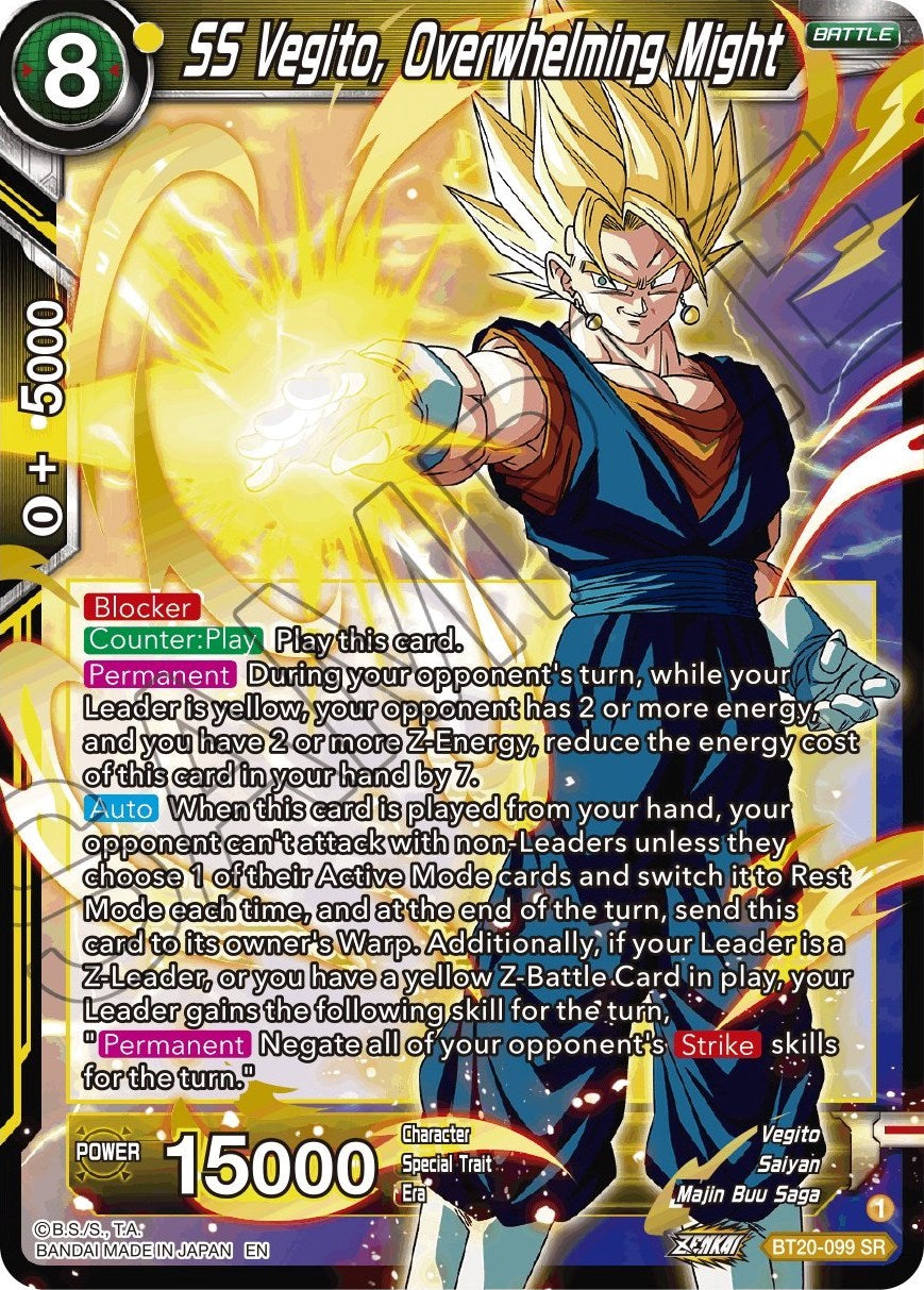 SS Vegito, Overwhelming Might (BT20-099) [Power Absorbed] | Pegasus Games WI