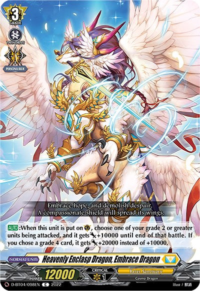 Heavenly Enclasp Dragon, Embrace Dragon (D-BT04/098EN) [Awakening of Chakrabarthi] | Pegasus Games WI