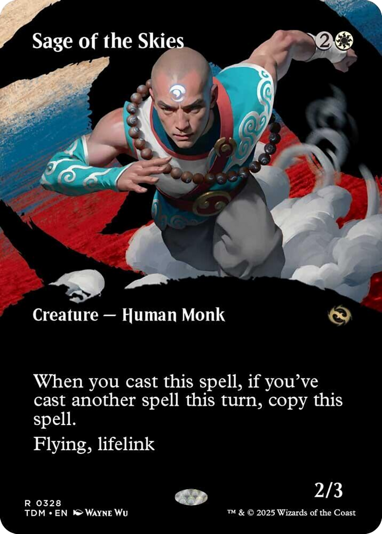 Sage of the Skies (Borderless) [Tarkir: Dragonstorm] | Pegasus Games WI