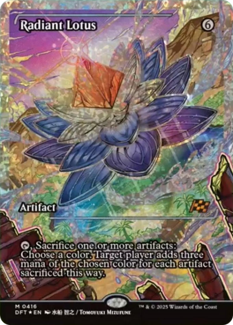 Radiant Lotus (Showcase) (Fracture Foil) [Aetherdrift] | Pegasus Games WI
