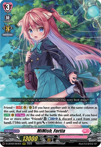 MiMish, Fortia (D-LBT02/004EN) [Lyrical Monasterio: It's a New School Term!] | Pegasus Games WI