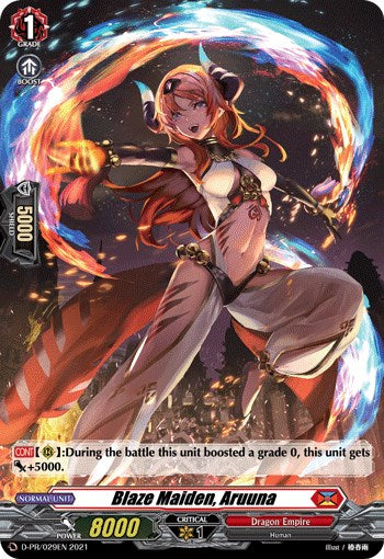 Blaze Maiden, Aruuna (D-PR/029EN) [D Promo Cards] | Pegasus Games WI