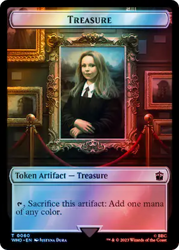 Soldier // Treasure (0060) Double-Sided Token (Surge Foil) [Doctor Who Tokens] | Pegasus Games WI