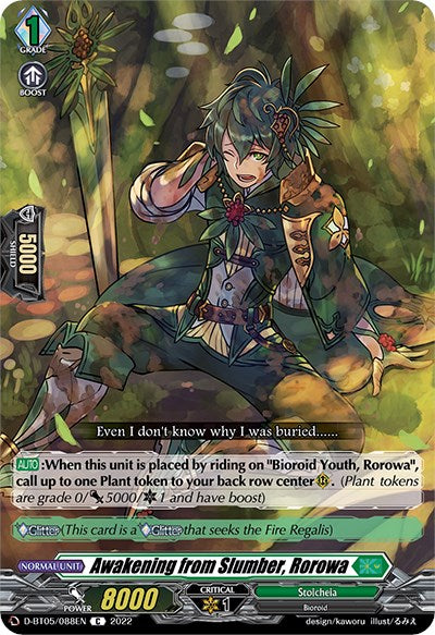 Awakening from Slumber, Rorowa (D-BT05/088EN) [Triumphant Return of the Brave Heroes] | Pegasus Games WI