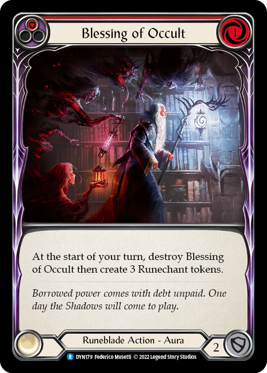 Blessing of Occult (Red) [DYN179] (Dynasty)  Rainbow Foil | Pegasus Games WI