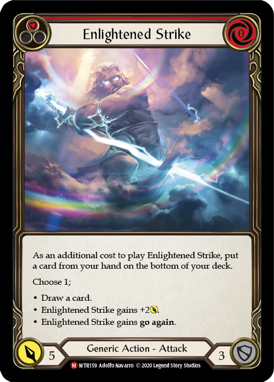 Enlightened Strike [U-WTR159] (Welcome to Rathe Unlimited)  Unlimited Rainbow Foil | Pegasus Games WI