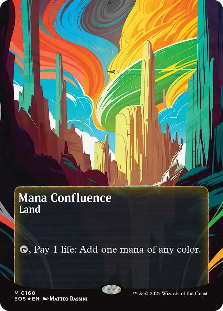 Mana Confluence (0160) (Borderless) (Galaxy Foil) [Edge of Eternities: Stellar Sights] | Pegasus Games WI