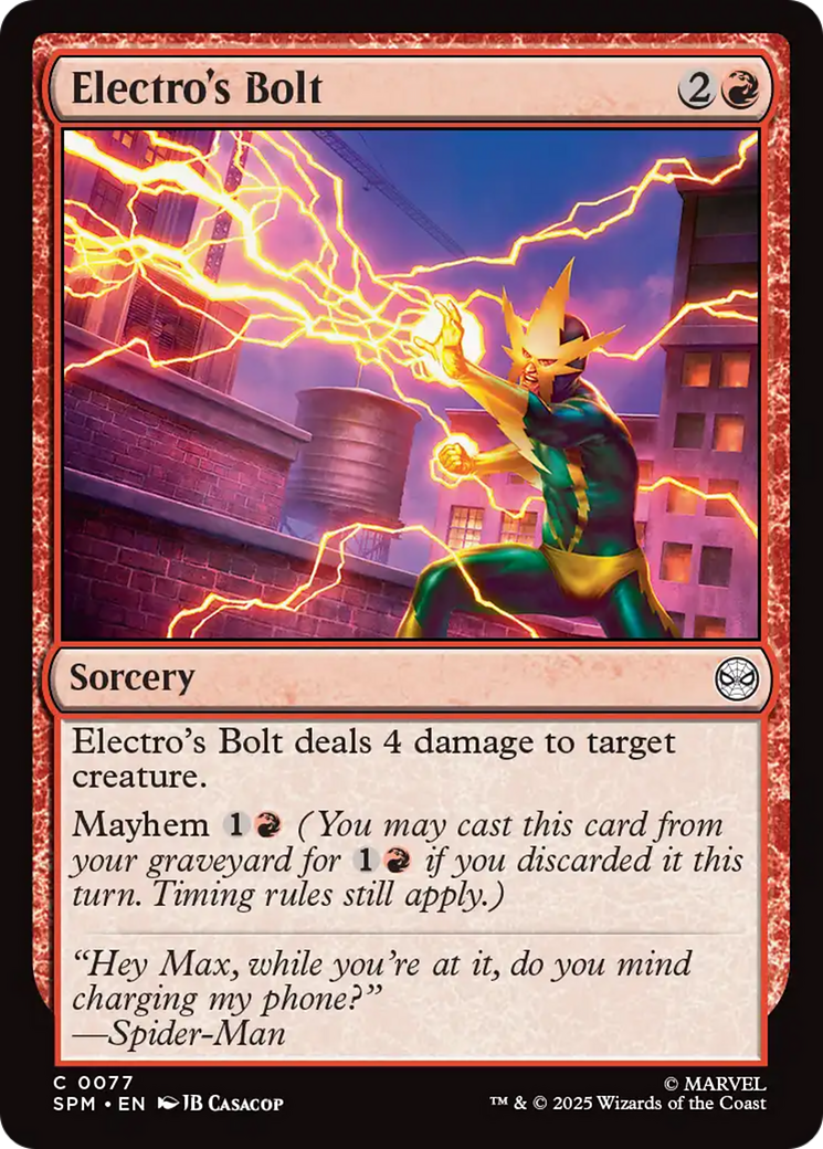 Electro's Bolt [Marvel's Spider-Man] | Pegasus Games WI