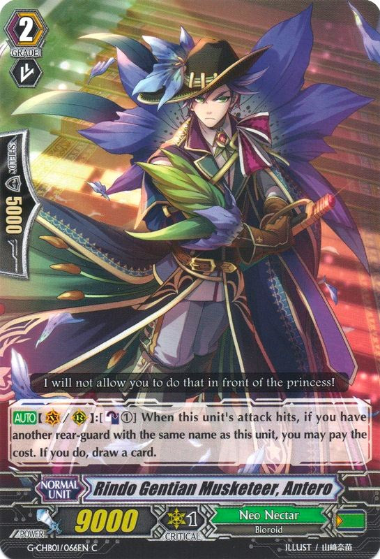 Gentian Musketeer, Antero (G-CHB01/066EN) [TRY3 NEXT] | Pegasus Games WI