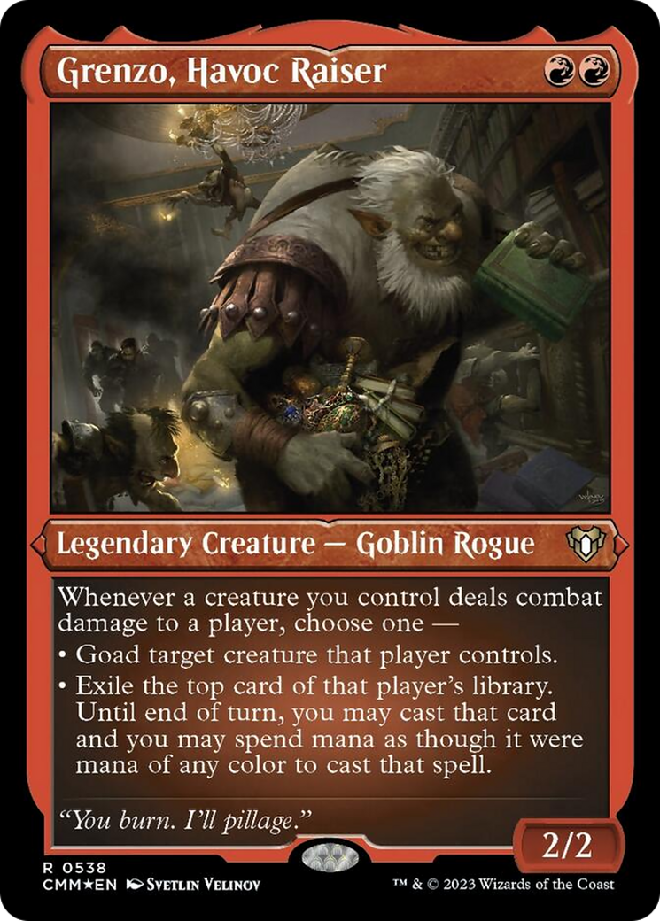 Grenzo, Havoc Raiser (Foil Etched) [Commander Masters] | Pegasus Games WI
