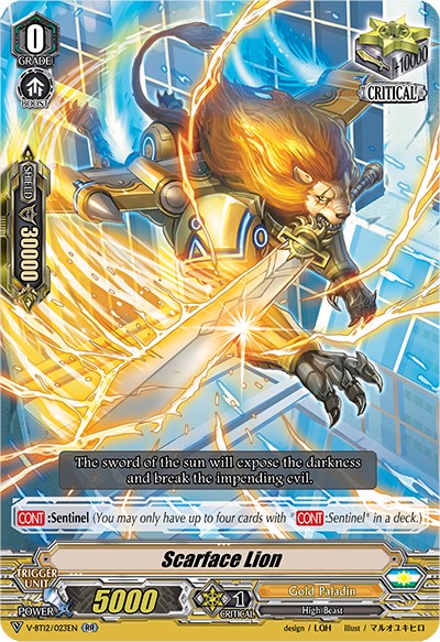Scarface Lion (V-BT12/023EN) [Divine Lightning Radiance] | Pegasus Games WI