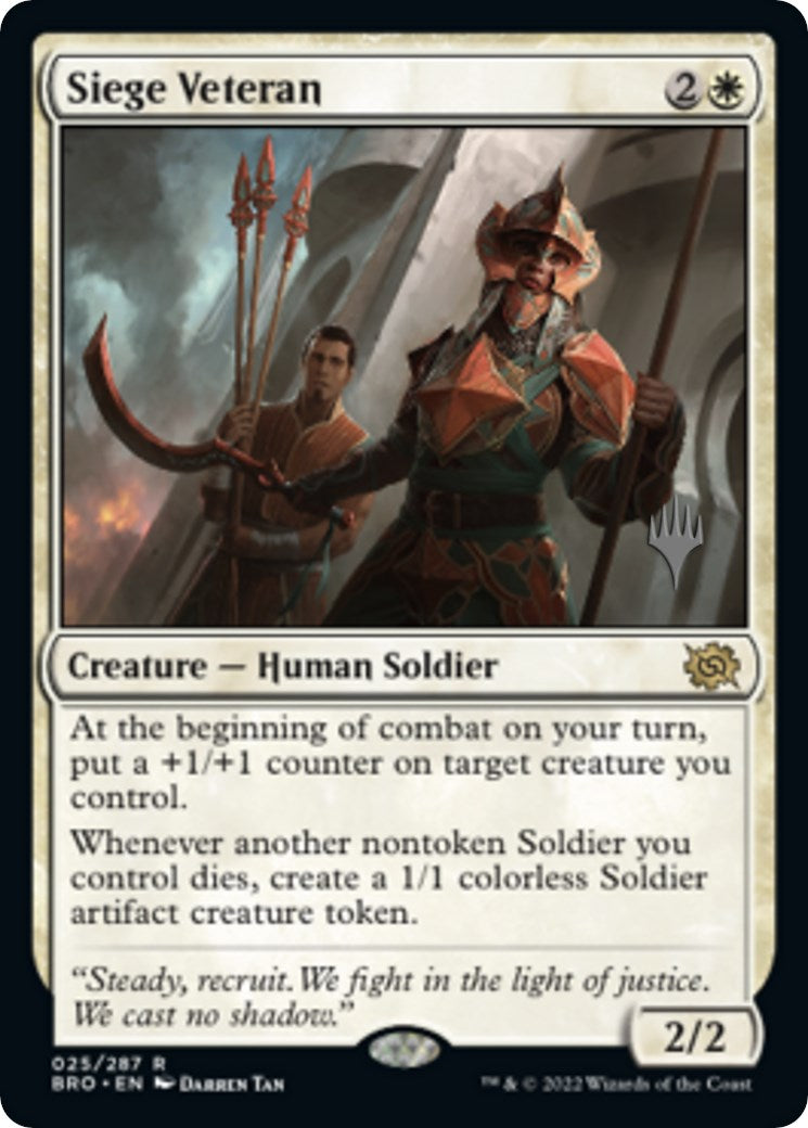 Siege Veteran (Promo Pack) [The Brothers' War Promos] | Pegasus Games WI