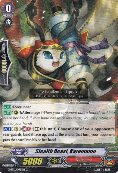 Stealth Beast, Kazemomo (G-BT12/075EN) [Dragon King's Awakening] | Pegasus Games WI