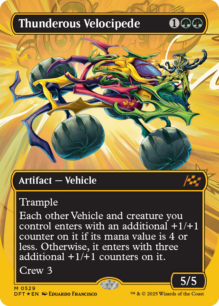 Thunderous Velocipede (Borderless) (First-Place Foil) [Aetherdrift] | Pegasus Games WI