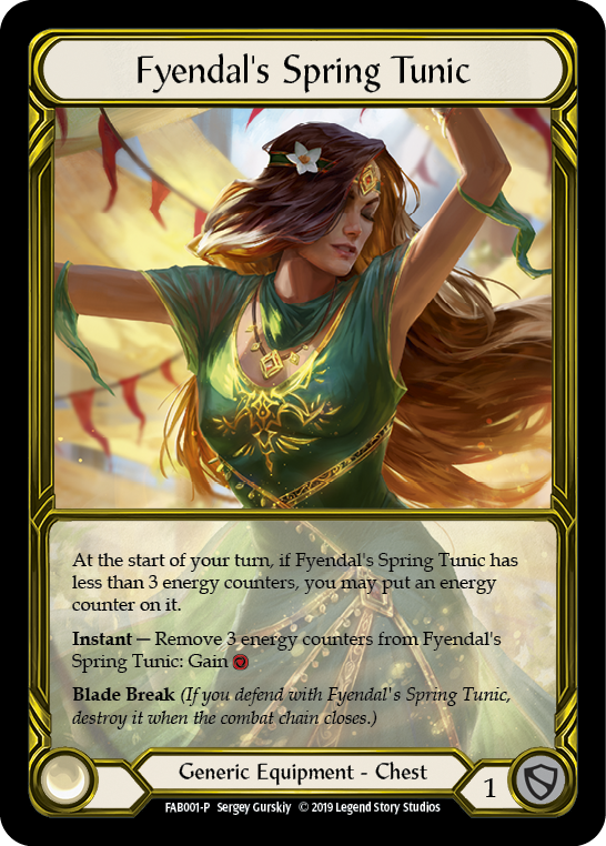 Fyendal's Spring Tunic [FAB001-P] (Promo)  1st Edition Cold Foil - Golden | Pegasus Games WI