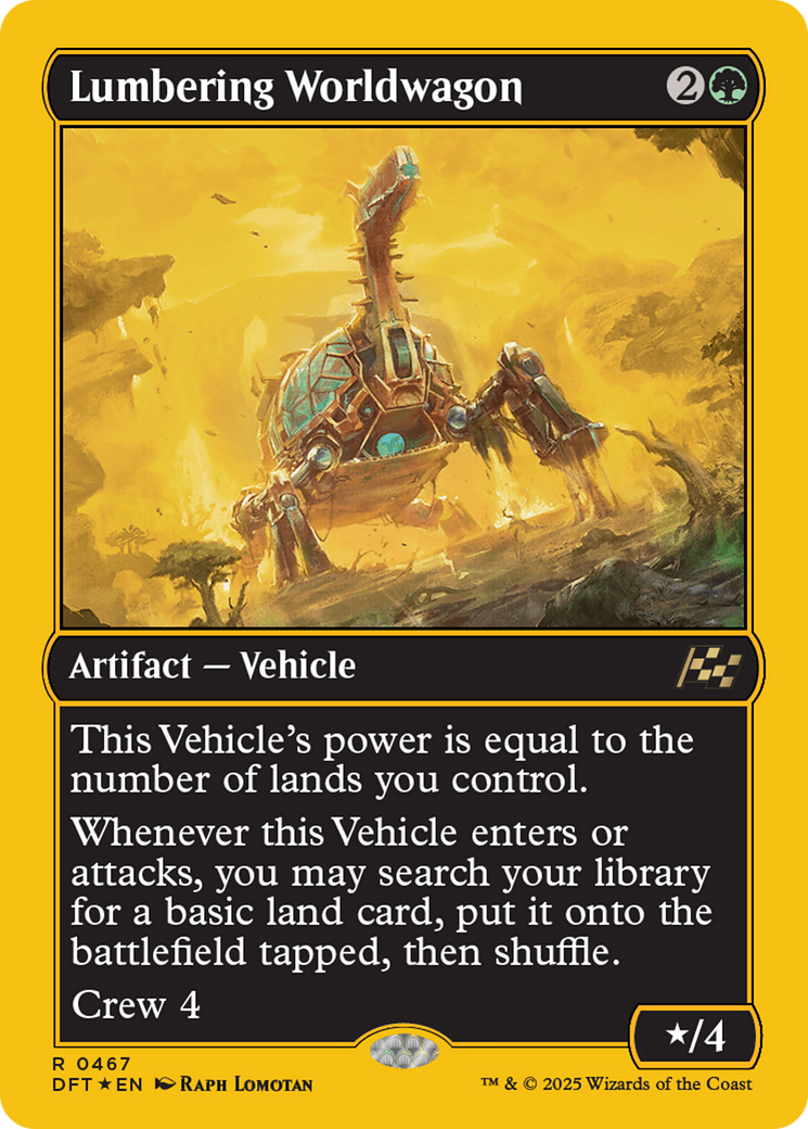 Lumbering Worldwagon (First-Place Foil) [Aetherdrift] | Pegasus Games WI