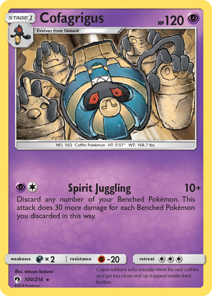 Cofagrigus (100/214) [Sun & Moon: Lost Thunder] | Pegasus Games WI