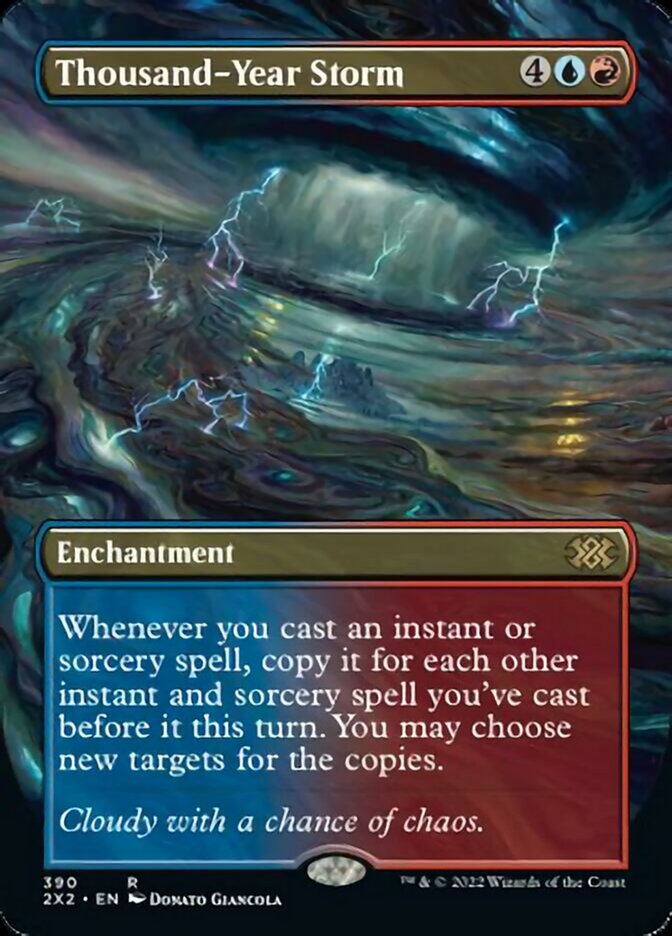 Thousand-Year Storm (Borderless Alternate Art) [Double Masters 2022] | Pegasus Games WI