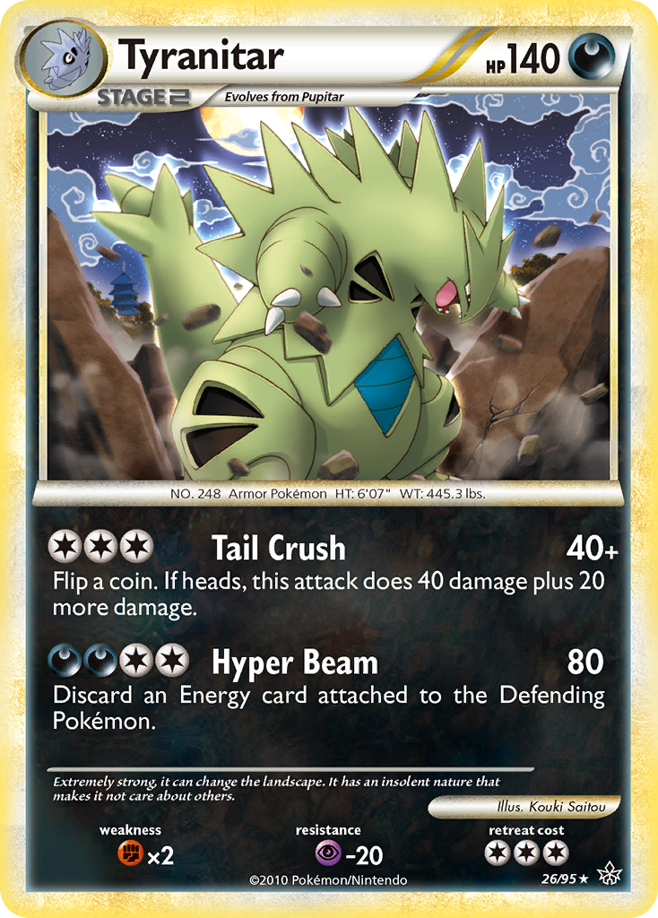 Tyranitar (26/95) [HeartGold & SoulSilver: Unleashed] | Pegasus Games WI