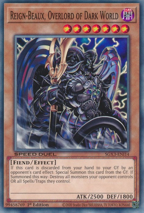 Reign-Beaux, Overlord of Dark World [SGX3-ENI14] Common | Pegasus Games WI