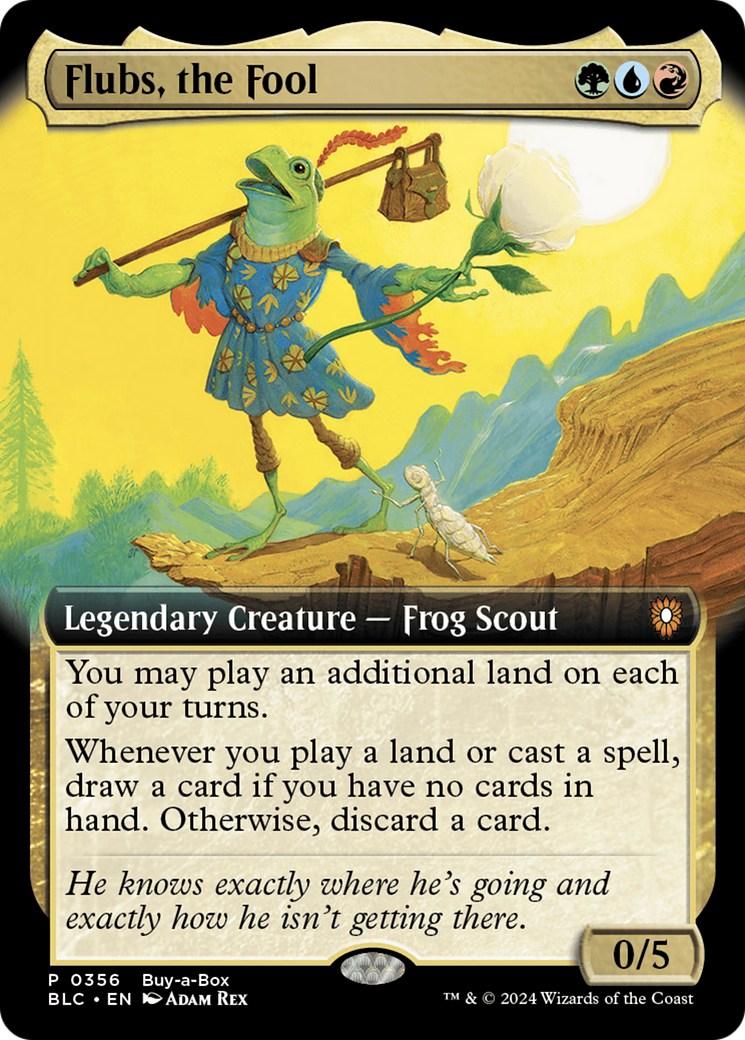 Flubs, the Fool (Buy-A-Box) (Extended Art) [Bloomburrow Promos] | Pegasus Games WI