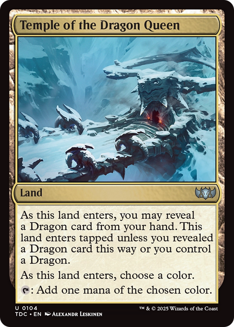 Temple of the Dragon Queen [Tarkir: Dragonstorm Commander] | Pegasus Games WI
