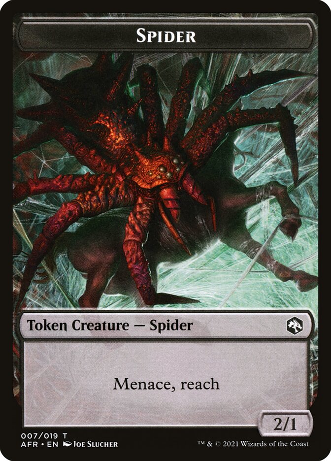 Spider // Zombie Double-Sided Token [Dungeons & Dragons: Adventures in the Forgotten Realms Tokens] | Pegasus Games WI