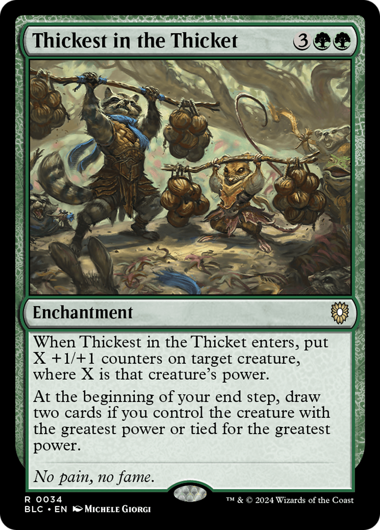 Thickest in the Thicket [Bloomburrow Commander] | Pegasus Games WI