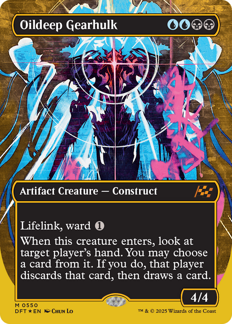 Oildeep Gearhulk (Borderless) (First-Place Foil) [Aetherdrift] | Pegasus Games WI