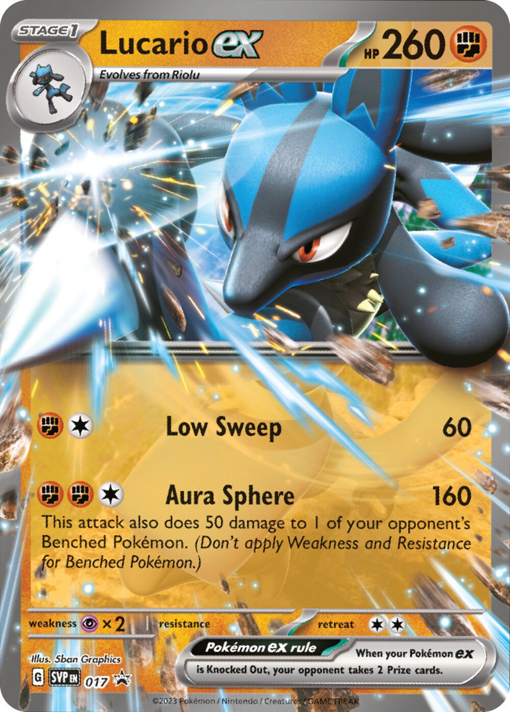 Lucario ex (017) [Scarlet & Violet: Black Star Promos] | Pegasus Games WI