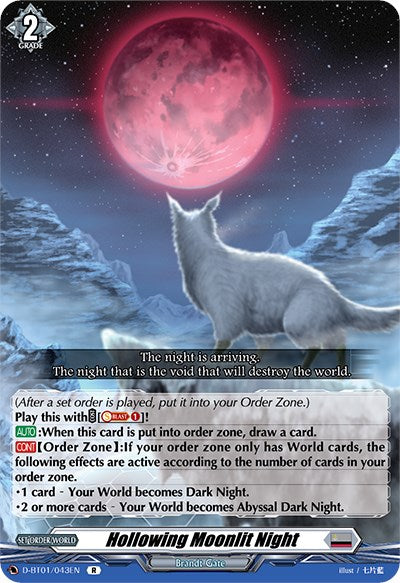 Hollowing Moonlit Night (D-BT01/043EN) [Genesis of the Five Greats] | Pegasus Games WI