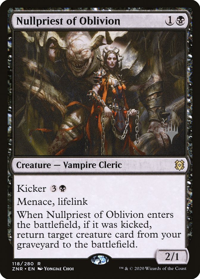 Nullpriest of Oblivion (Promo Pack) [Zendikar Rising Promos] | Pegasus Games WI