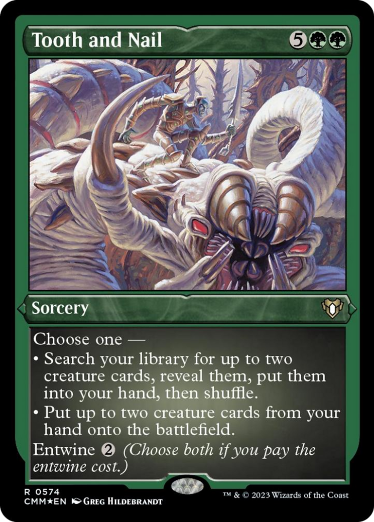 Tooth and Nail (Foil Etched) [Commander Masters] | Pegasus Games WI