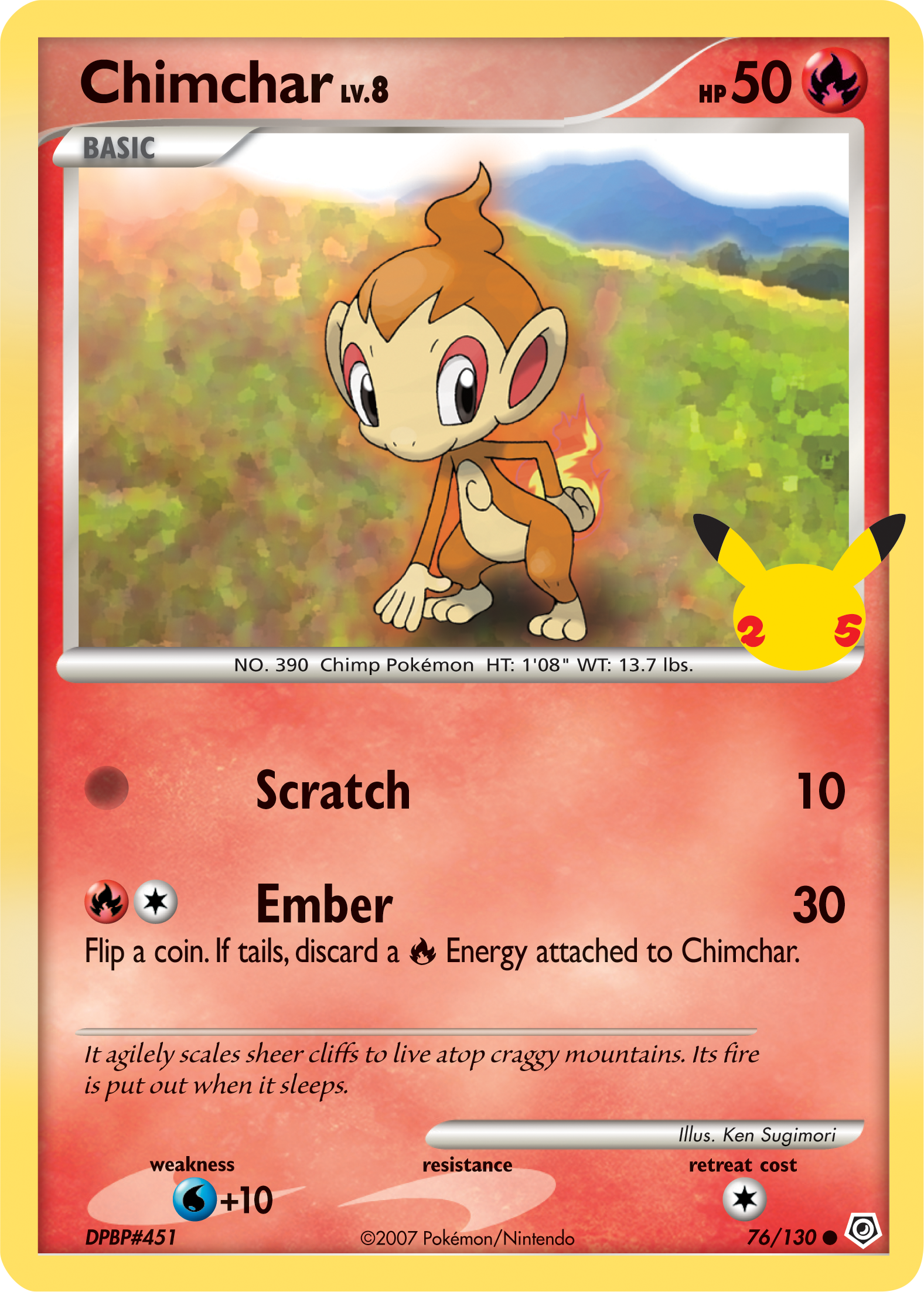 Chimchar (76/130) (Jumbo Card) [First Partner Pack] | Pegasus Games WI