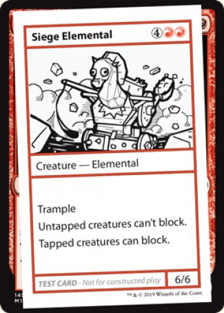 Siege Elemental (2021 Edition) [Mystery Booster Playtest Cards] | Pegasus Games WI